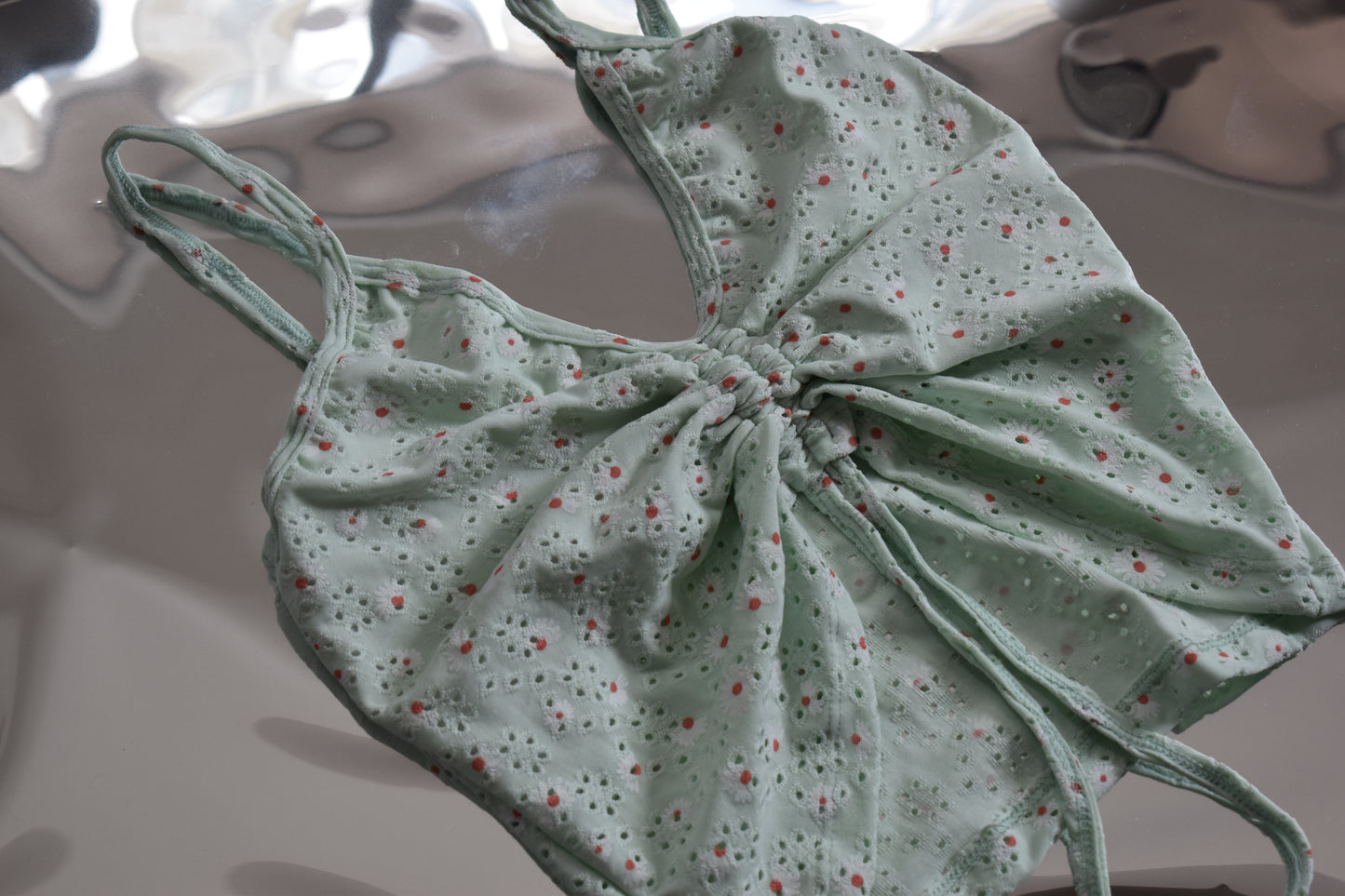 top frunce broderie
