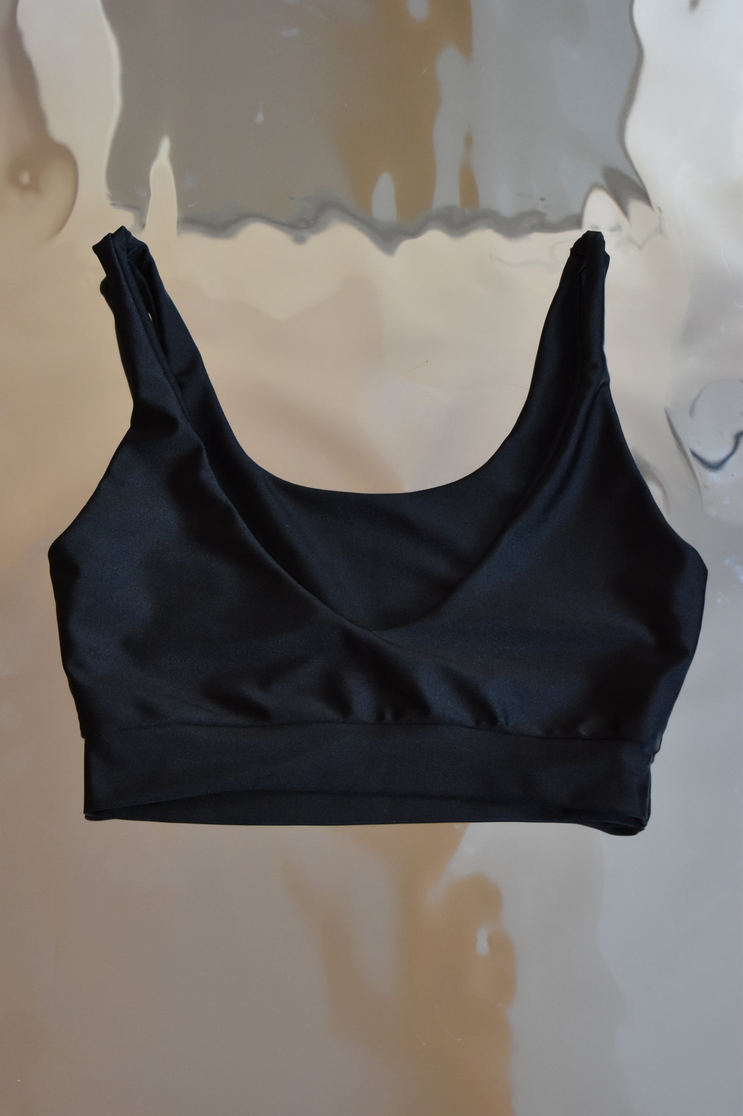 TOP OVAL NEGRO/PLATA/