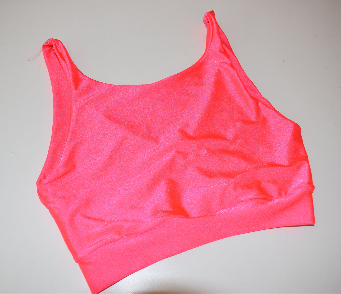 top simple lycra coral fluo