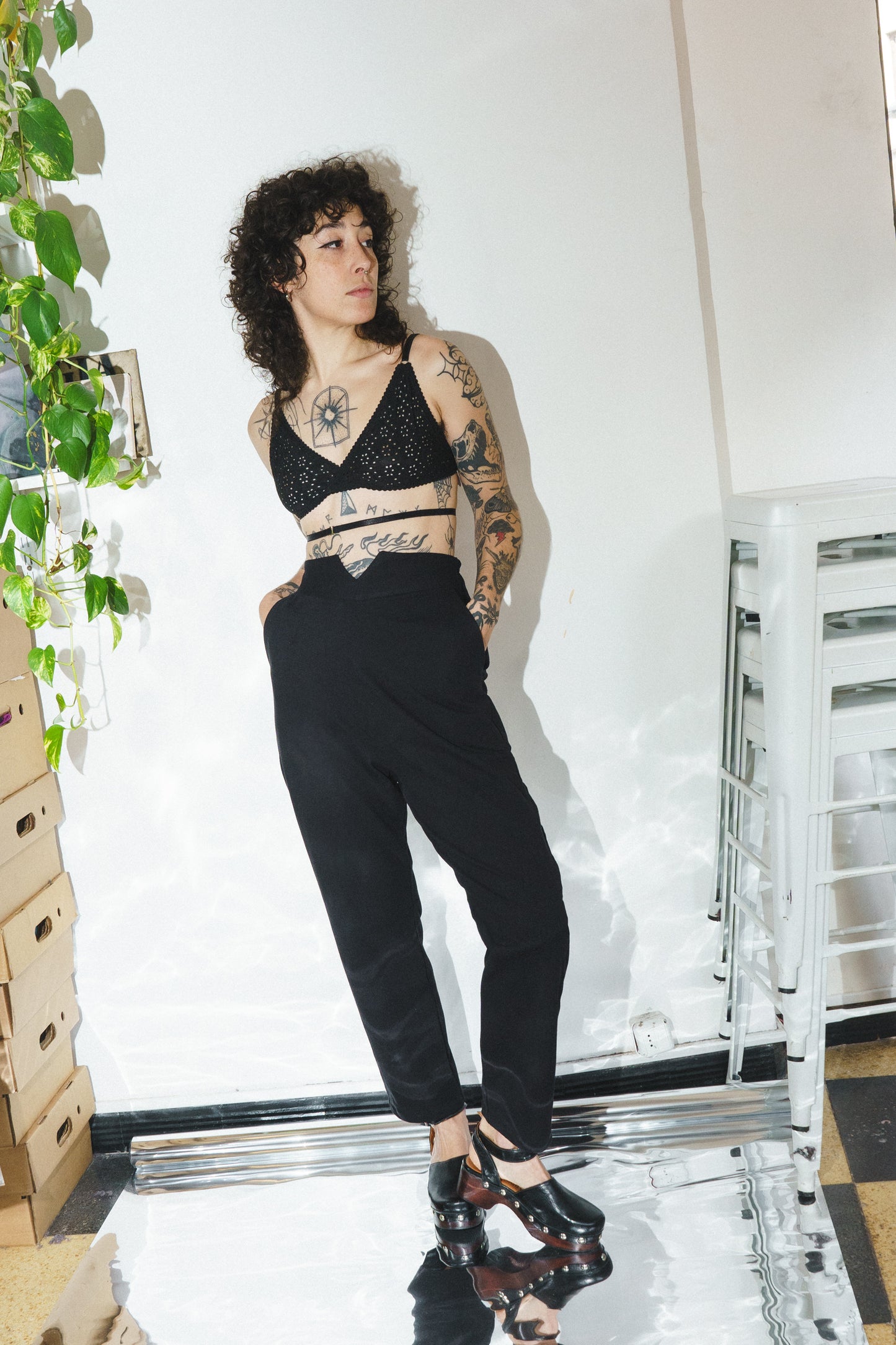 Panta Vint-a cotton o gabardina