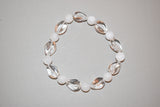 Pulsera malva +piedras naturales