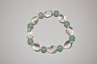 Pulsera malva +piedras naturales