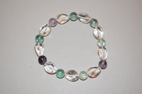 Pulsera malva +piedras naturales