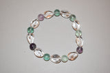 Pulsera malva +piedras naturales