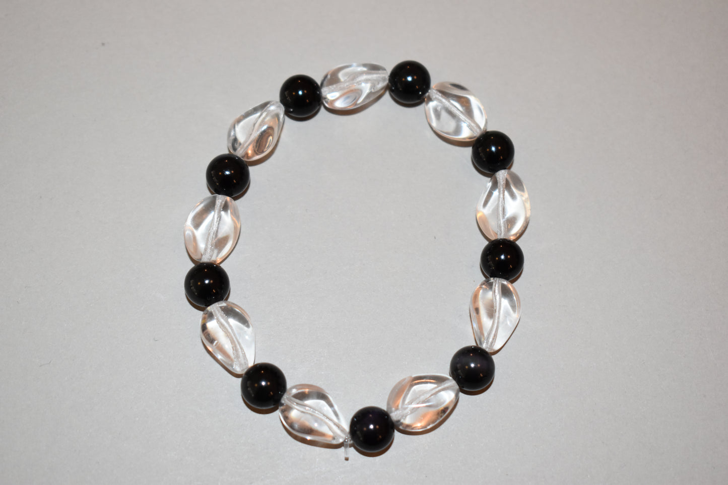 Pulsera malva +piedras naturales