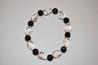 Pulsera malva +piedras naturales