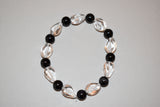 Pulsera malva +piedras naturales
