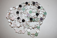 Pulsera malva +piedras naturales