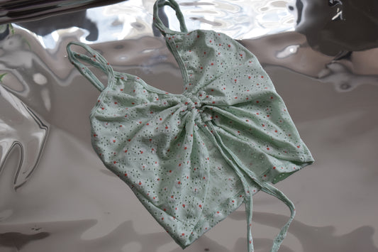 top frunce broderie