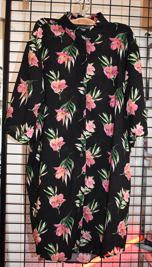 camisa flores LARGA, nuevo ingreso!