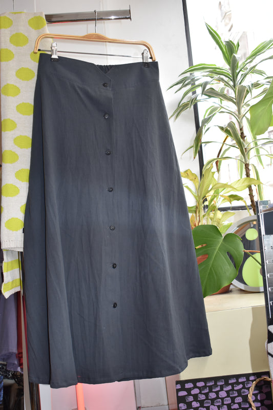 Falda Folk gris grafito